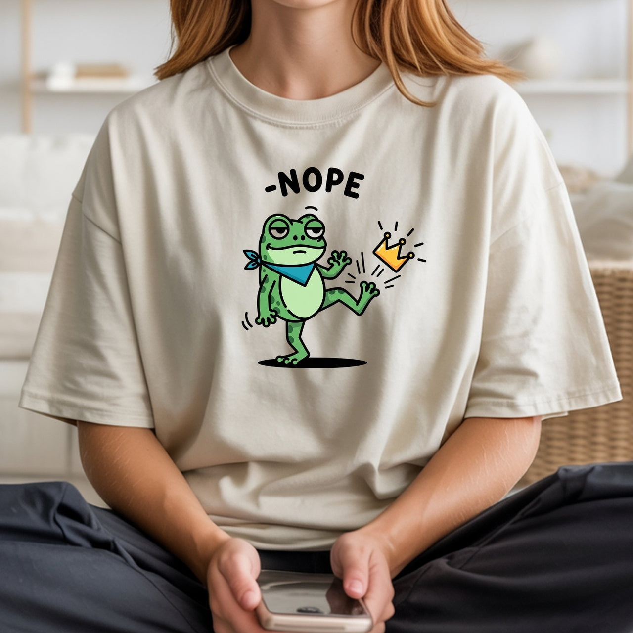 No Kings Portland Frog T-Shirt - Unisex Streetwear Graphic Cotton Top