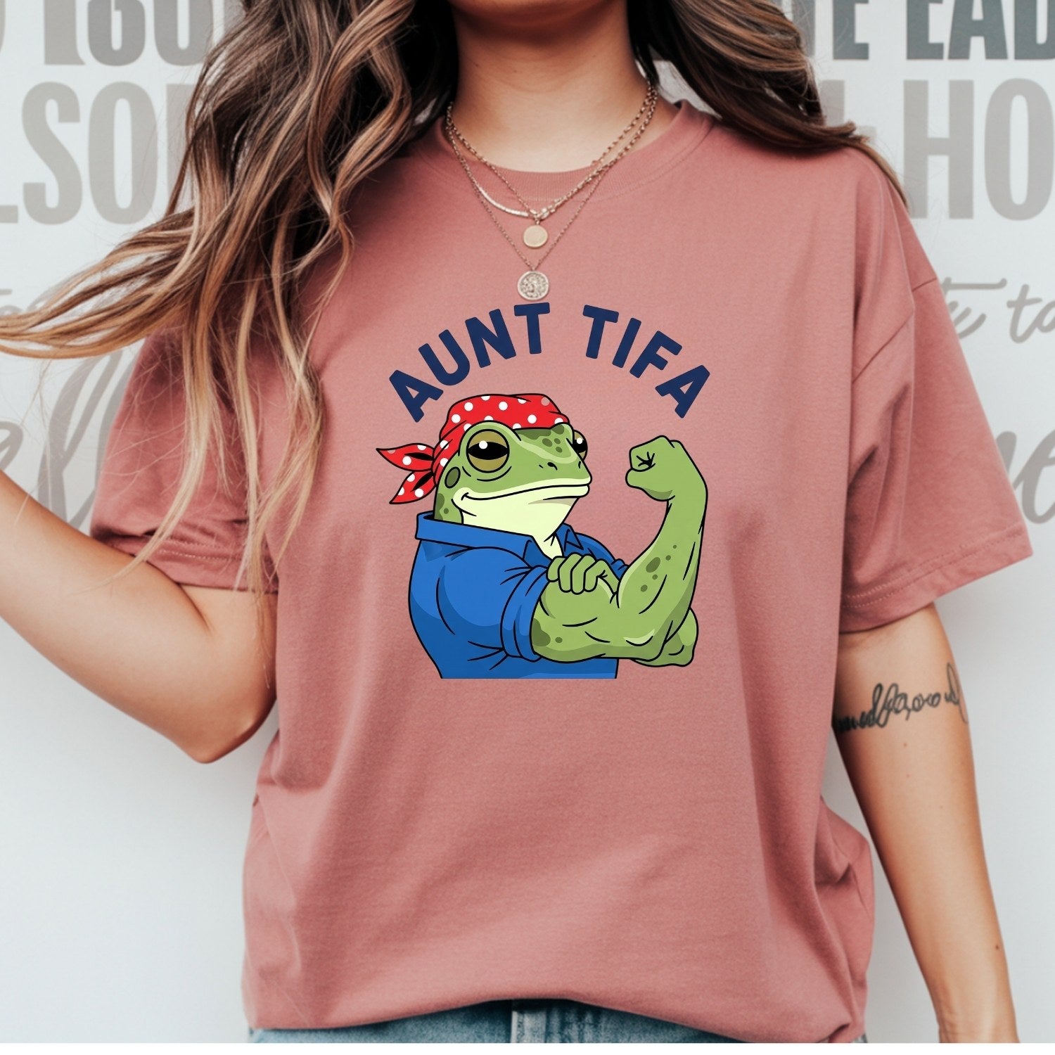 Aunt Tifa Resist Frog T-Shirt – Humorous Graphic Tee for Adults