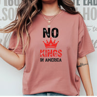 No Kings in America T-Shirt – Patriotic Democracy Tee – Freedom Graphic Top