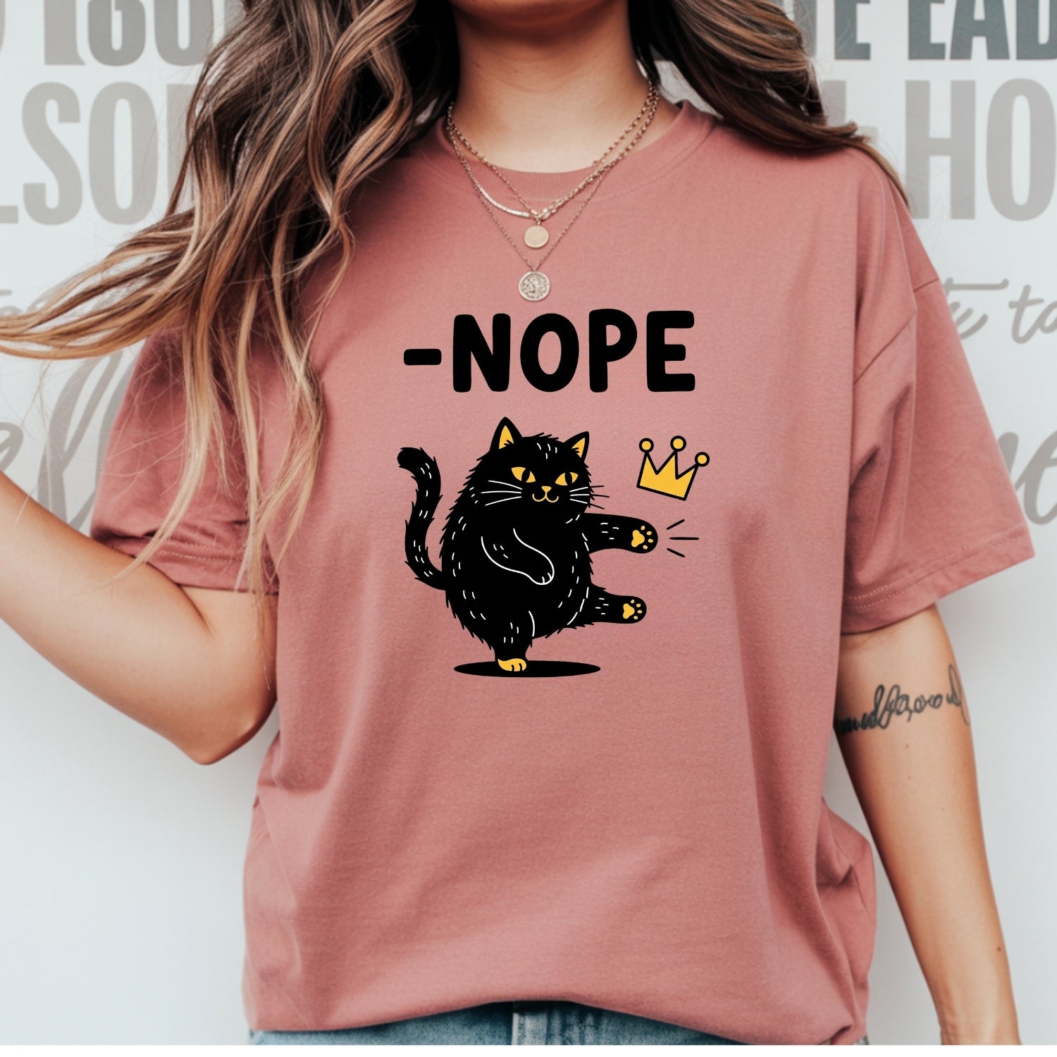 Black Cat Parody T-Shirt – No Kings in America Funny Satire Tee