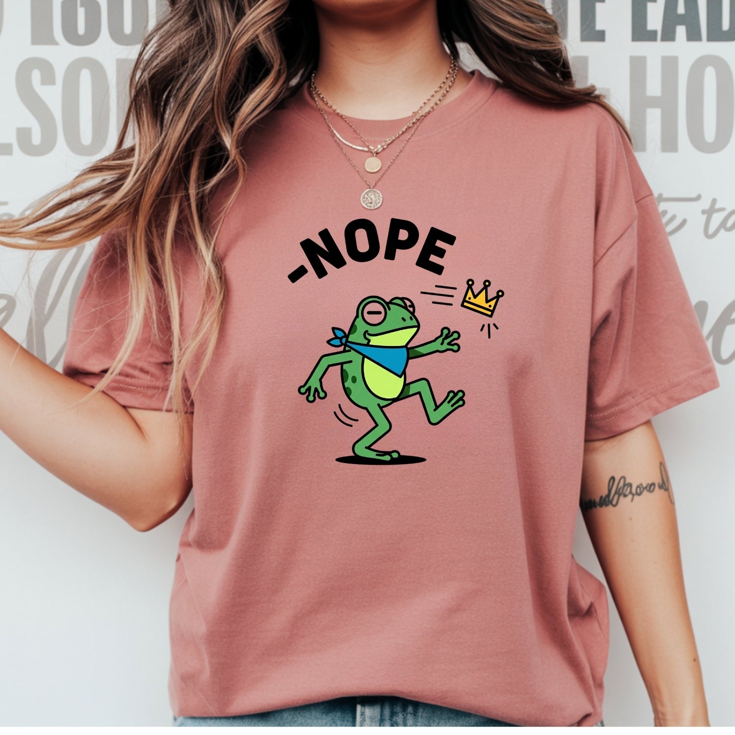 No Kings Streetwear T-Shirt – Frog Graphic Cotton Top for Men & Women