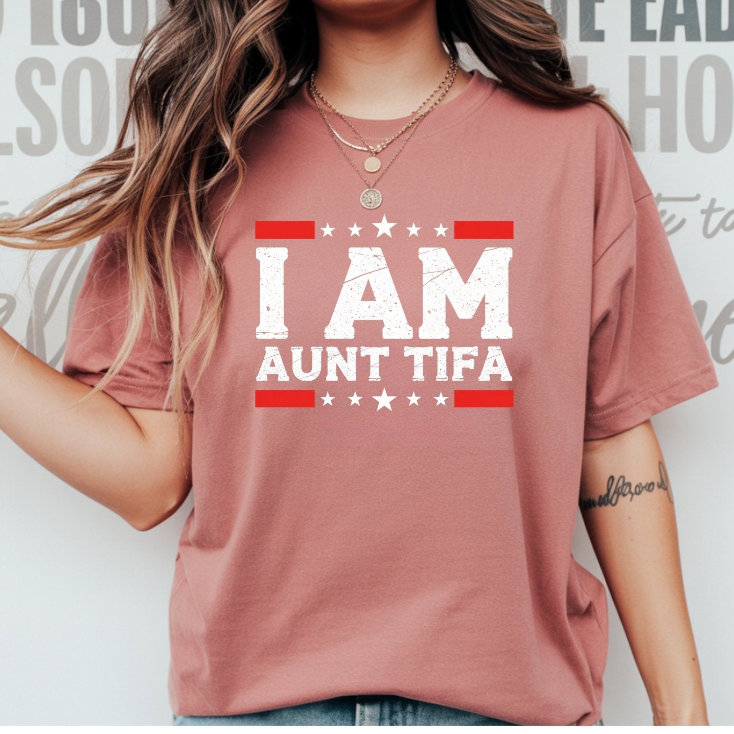 I Am Aunt Tifa T-Shirt – Cute Funny Meme Shirt for Women