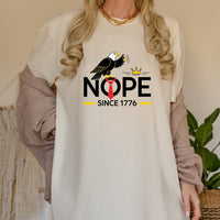 Bald Eagle NOPE Since 1776 T-Shirt – No Kings in America Tee – Funny Patriotic Freedom