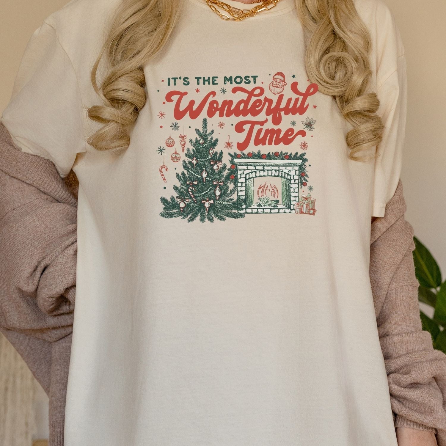 It’s The Most Wonderful Time T-Shirt - Christmas Holiday Tee - Festive Graphic Shirt for Adults