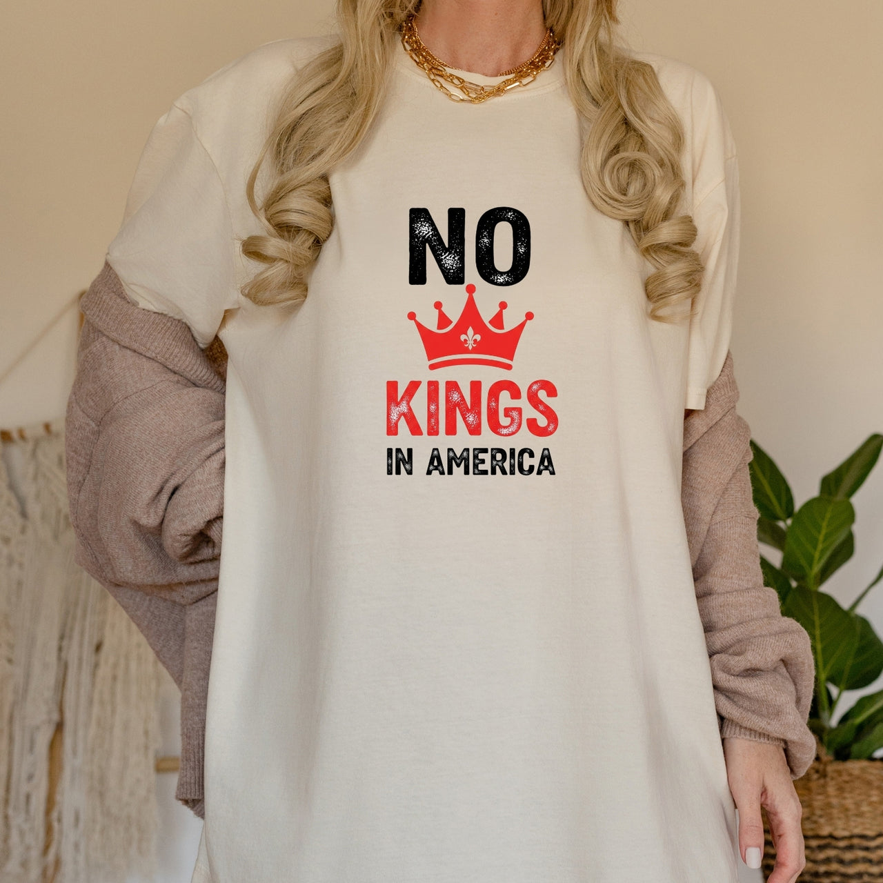 No Kings in America T-Shirt – Patriotic Democracy Tee – Freedom Graphic Top