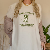 Undiagnosed but Everyone’s Pretty Sure T-Shirt – Funny Raccoon Tee – Vintage Cowboy Meme Design