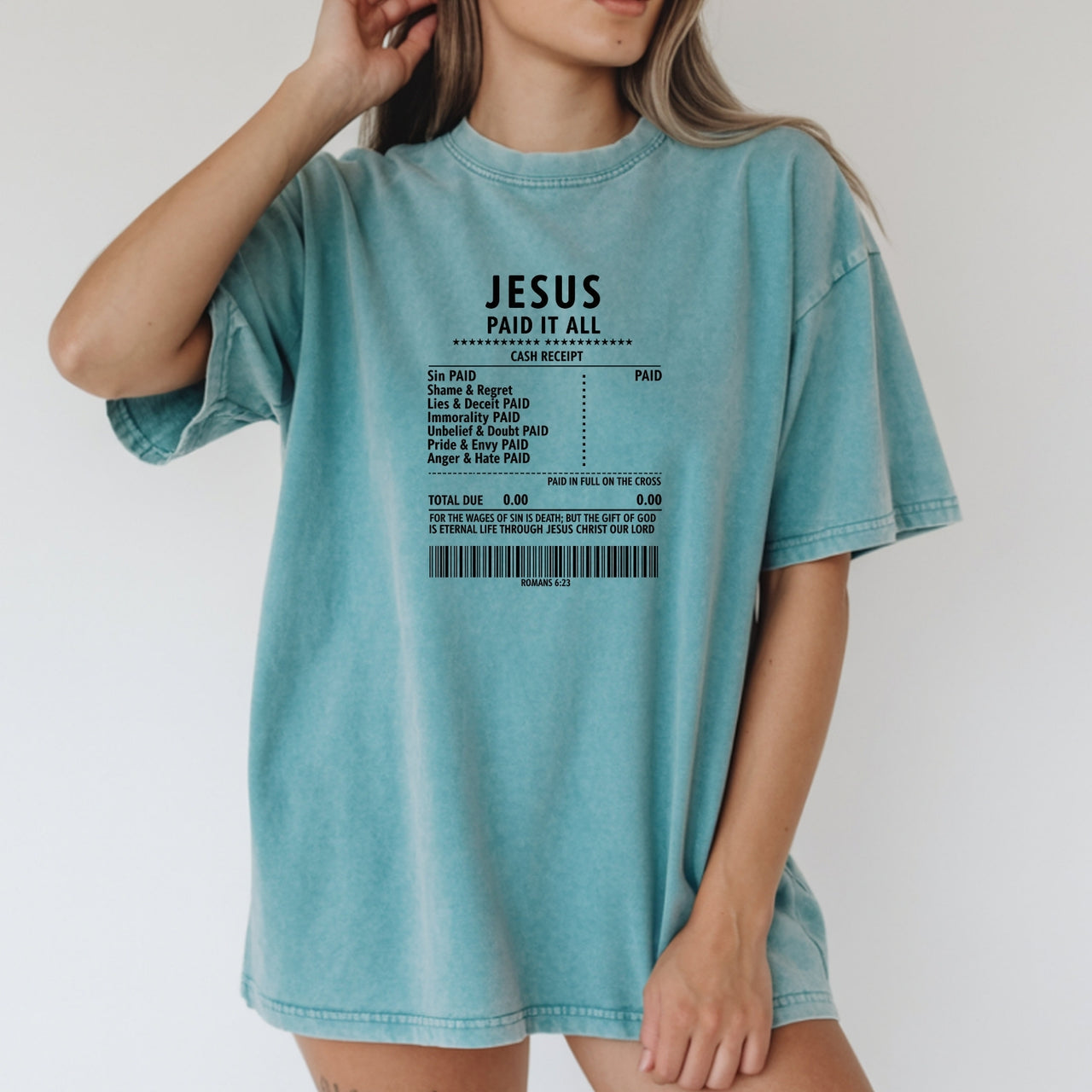 Jesus Paid It All Shirt – Christian Worship Tee, Faith-Based Graphic Shirt