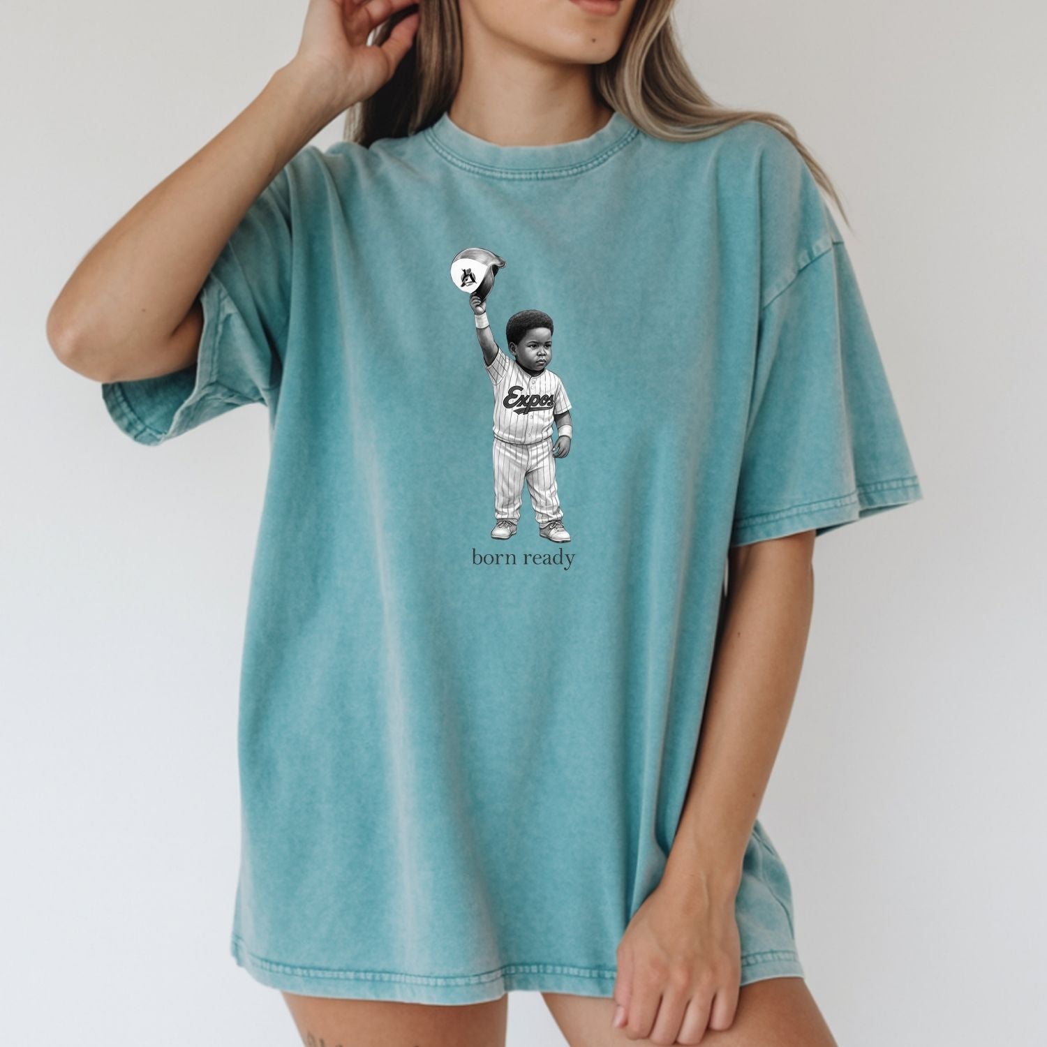 Vintage Born Ready Vladdy Jr T-Shirt – Baseball-Inspired Athletic Graphic Tee