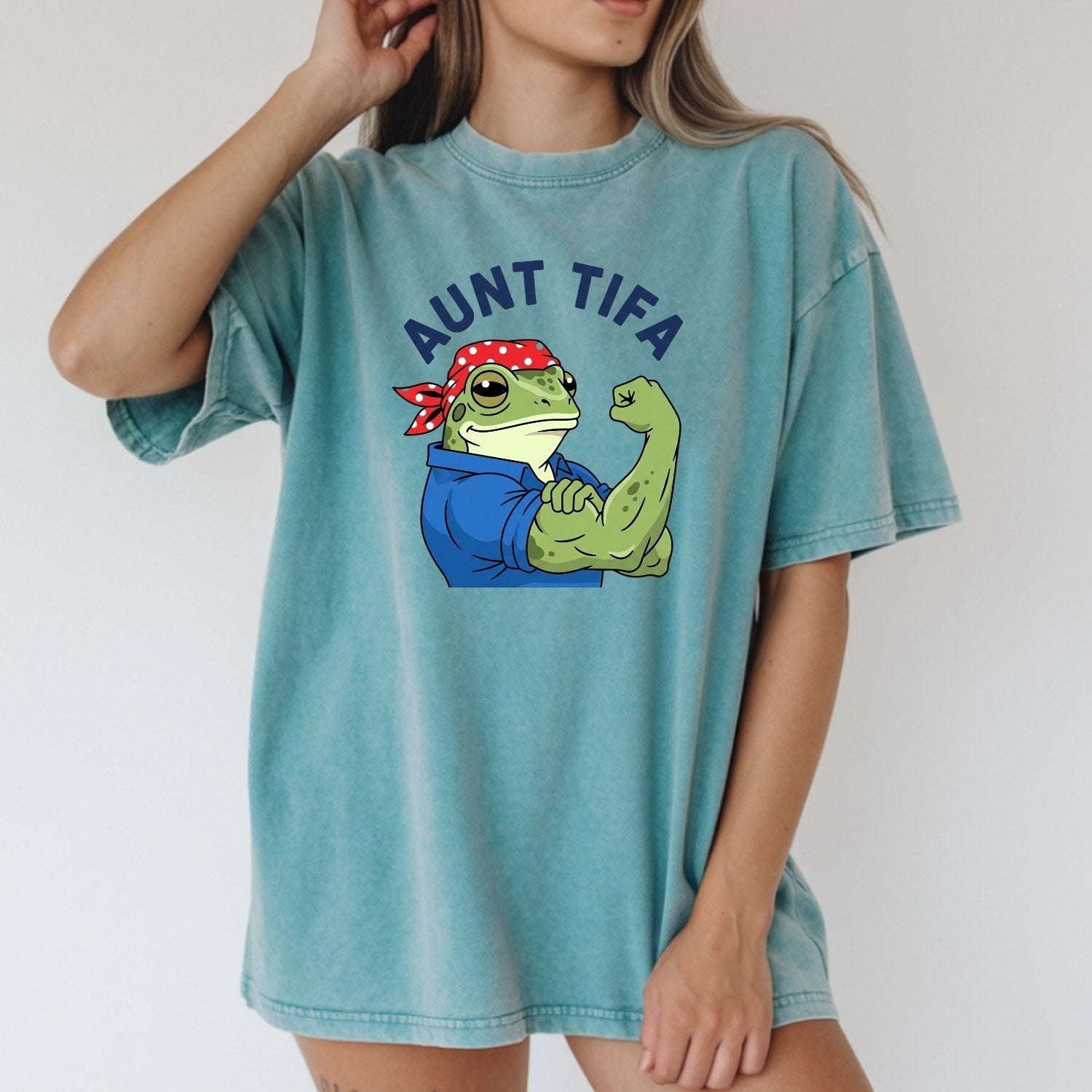 Aunt Tifa Resist Frog T-Shirt – Humorous Graphic Tee for Adults