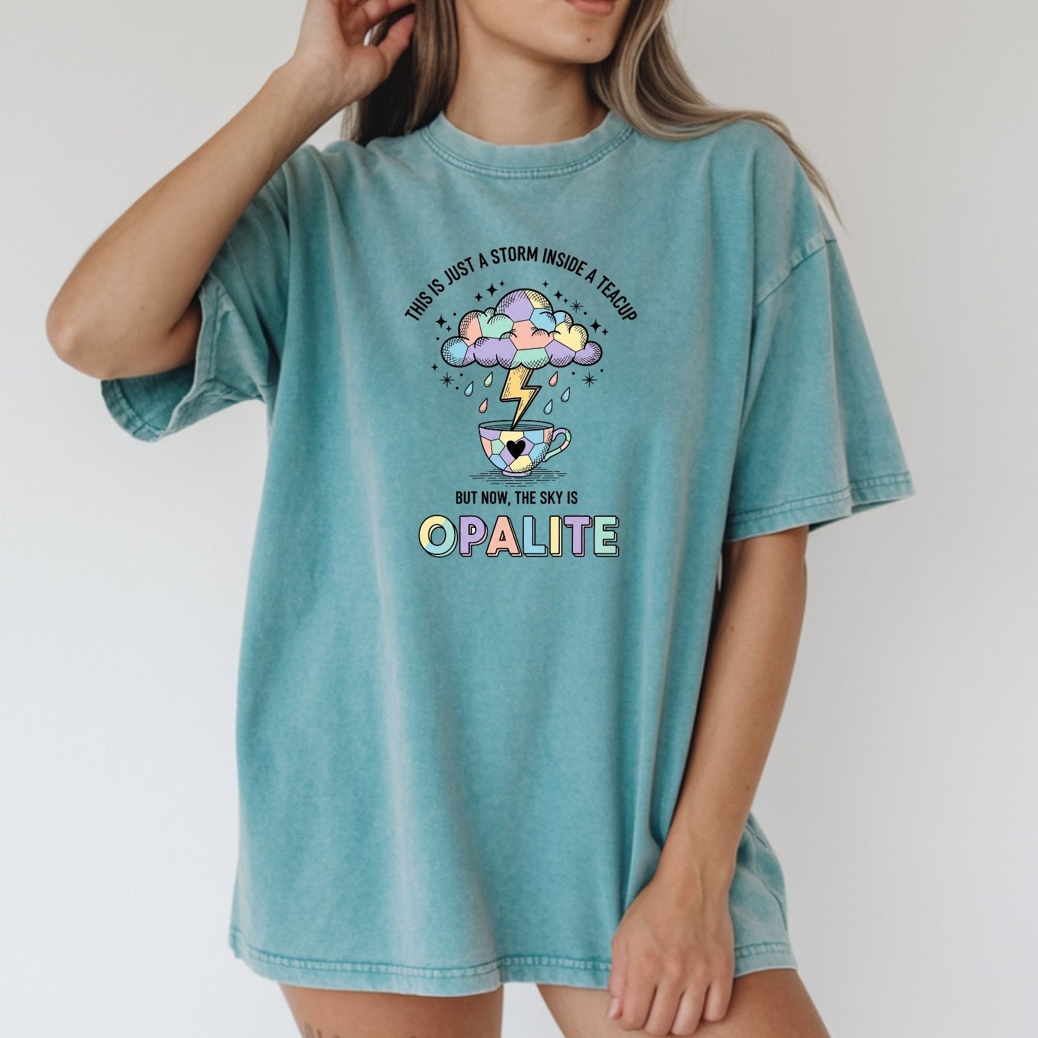 Storm in a Teacup Shirt – Opalite Sky Romantic Graphic Tee