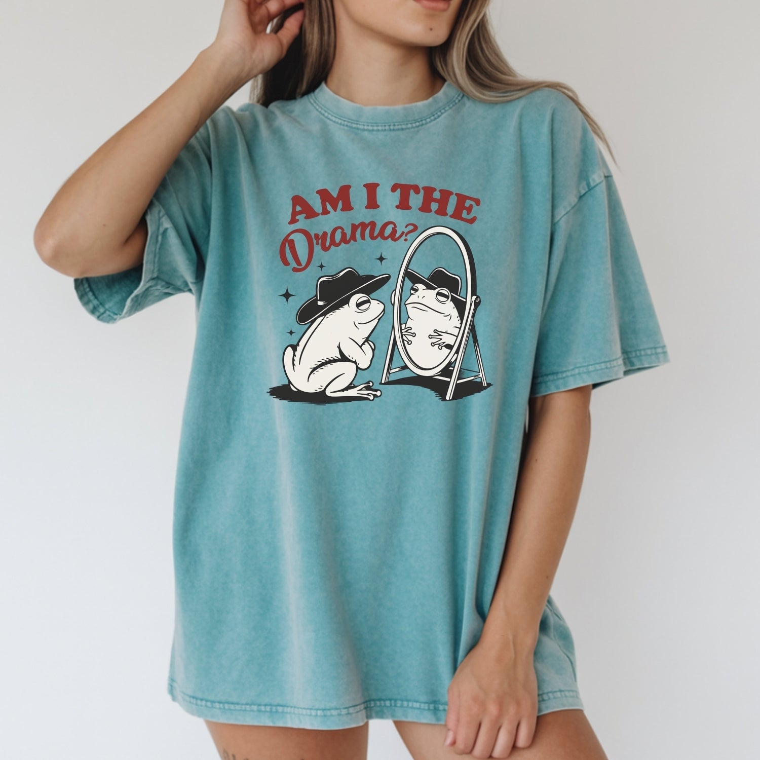 Am I the Drama Shirt – Funny Cowboy Frog Tee – Snarky Humor Graphic Design