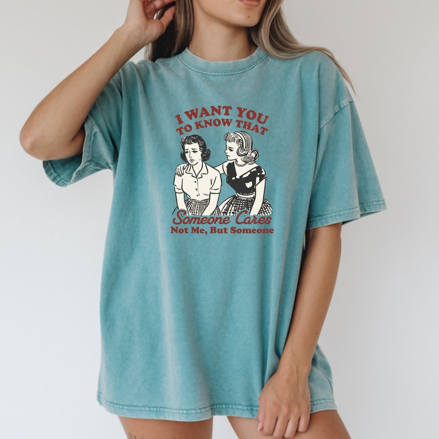 Someone Cares T-Shirt – Retro Sarcastic Tee – Snarky Humor Graphic Design for Women