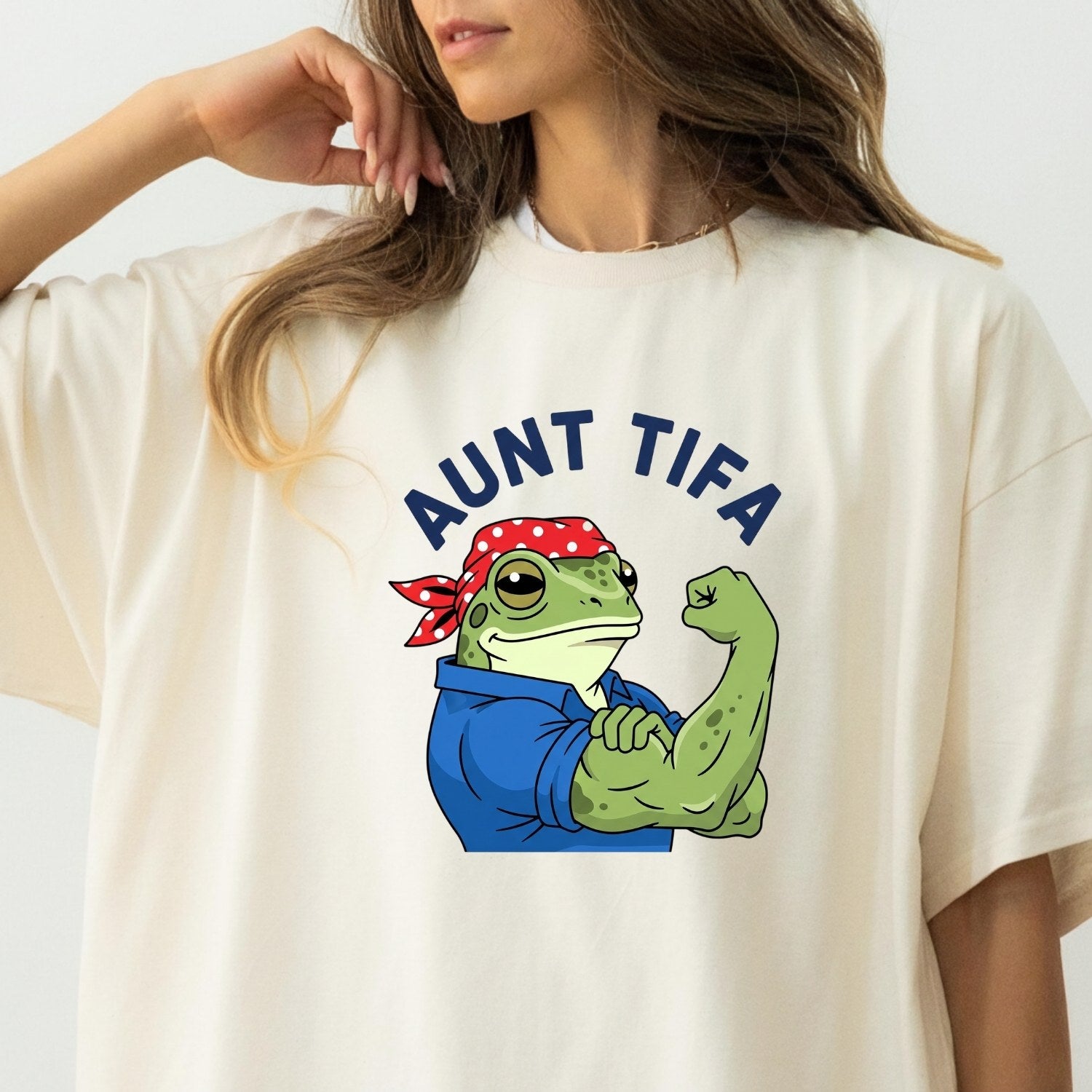 Aunt Tifa Resist Frog T-Shirt – Humorous Graphic Tee for Adults