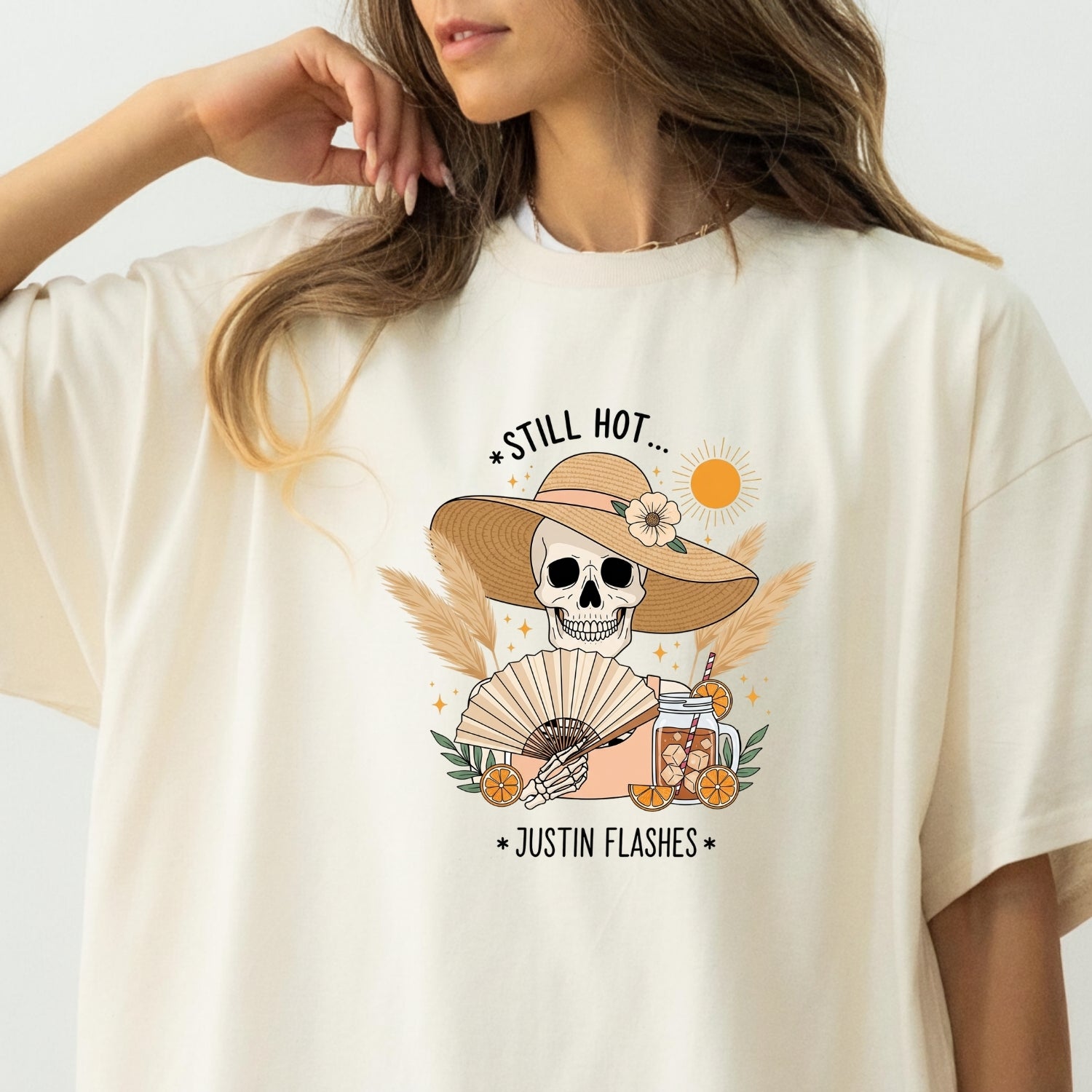 I’m Still Hot It Just Comes in Flashes Shirt – Funny Menopause Tee – Hot Flash Humor Top for Women