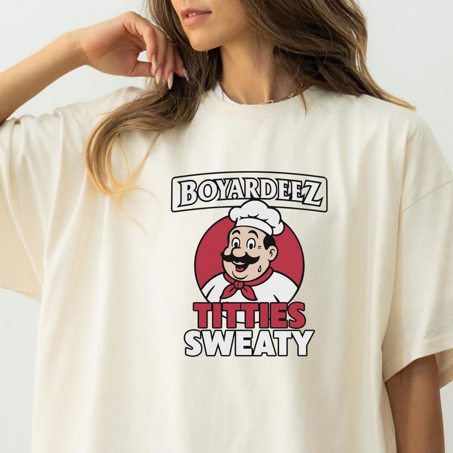 Retro Funny Boyardeez Nutz Sweaty Meme T-Shirt - Embarrassing Graphic Tee - Humor Shirt for Men and Women