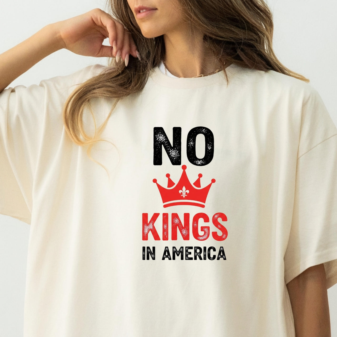No Kings in America T-Shirt – Patriotic Democracy Tee – Freedom Graphic Top