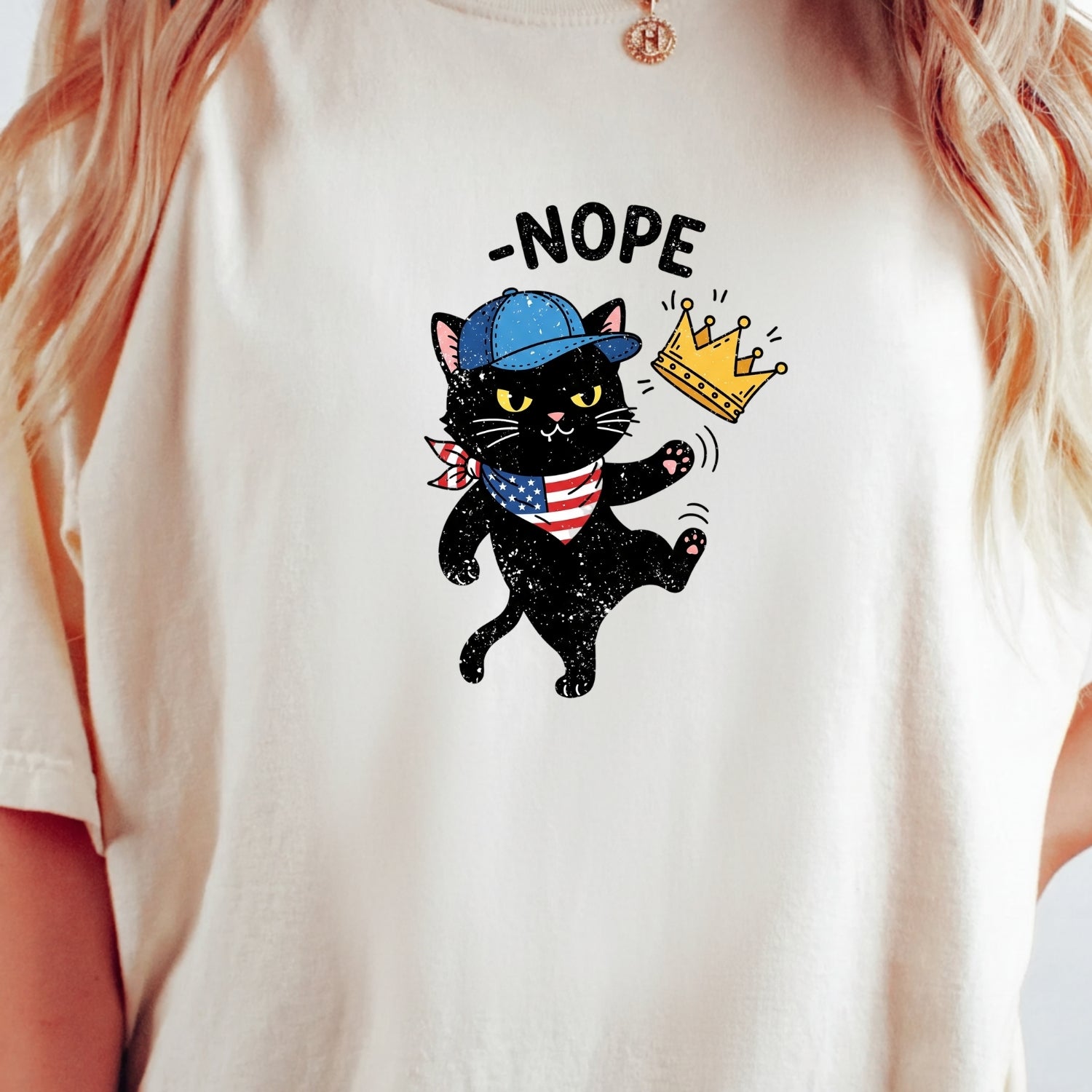 No Kings Shirt – Black Cat Parody Tee – Funny Democracy Meme T-Shirt