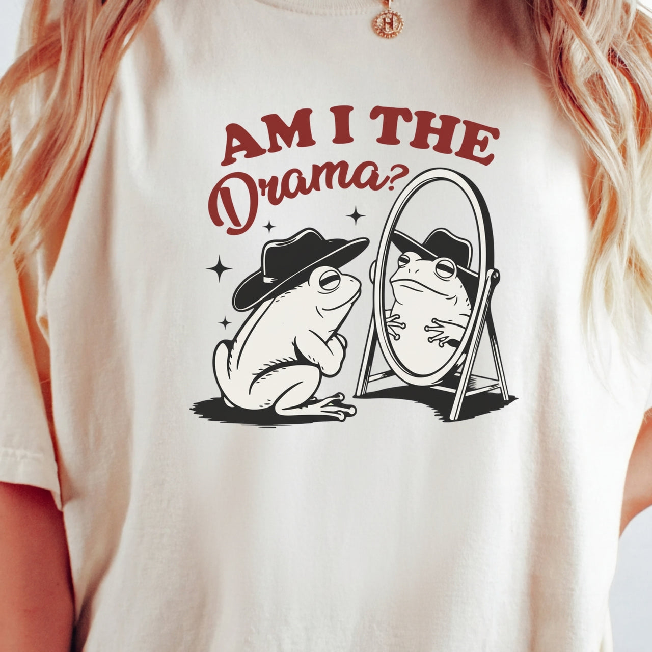 Am I the Drama Shirt – Funny Cowboy Frog Tee – Snarky Humor Graphic Design