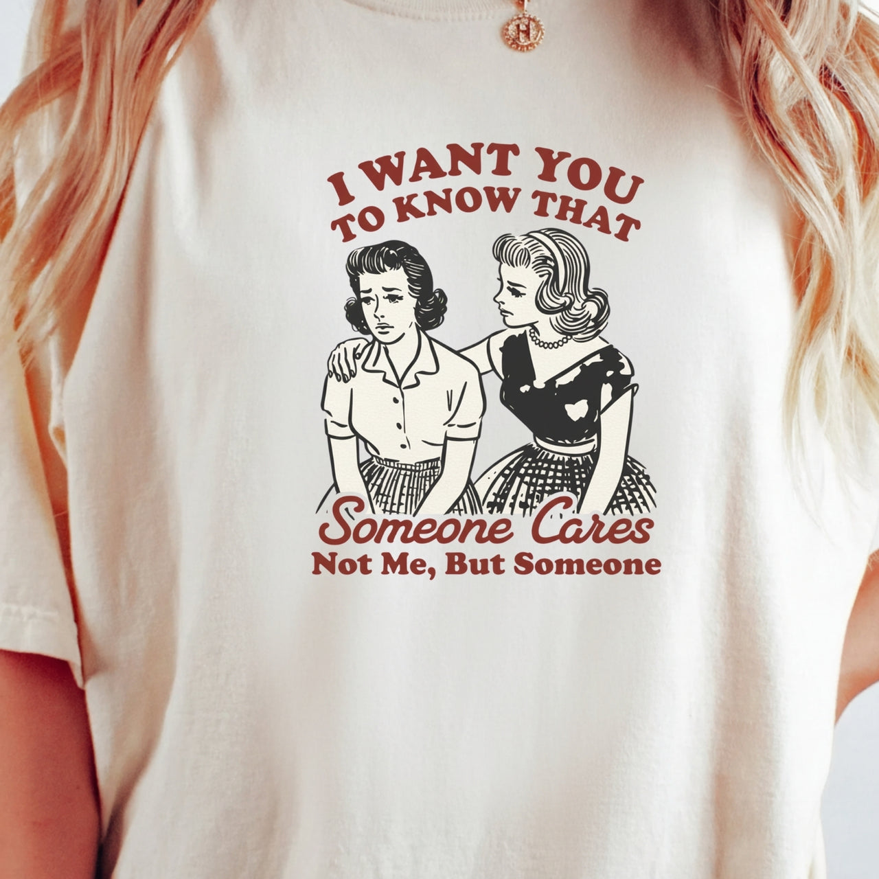 Someone Cares T-Shirt – Retro Sarcastic Tee – Snarky Humor Graphic Design for Women
