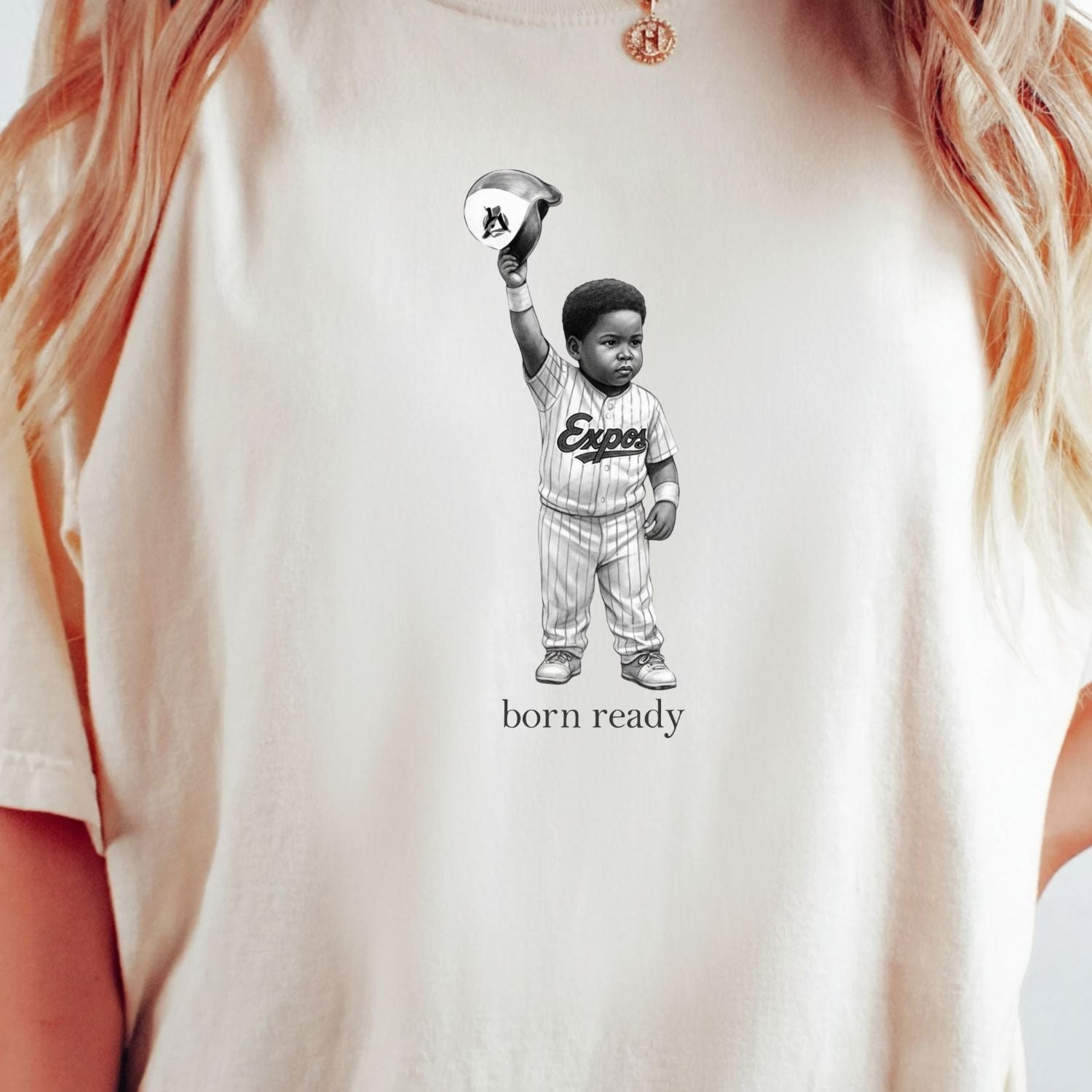 Vintage Born Ready Vladdy Jr T-Shirt – Baseball-Inspired Athletic Graphic Tee