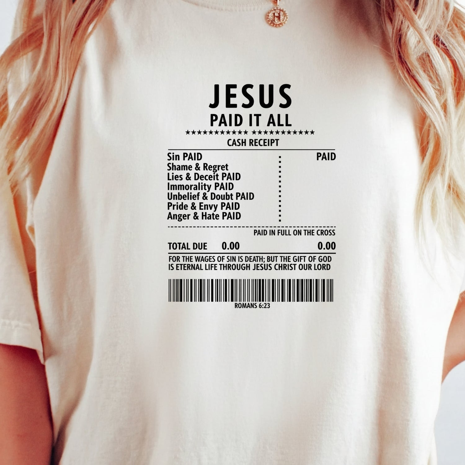 Jesus Paid It All Shirt – Christian Worship Tee, Faith-Based Graphic Shirt