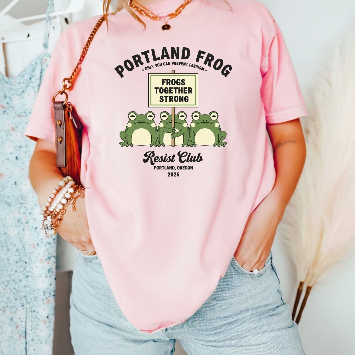 Funny Portland Frog Strong Together Tee – Rebellious Meme Shirt – Freedom Independence Style