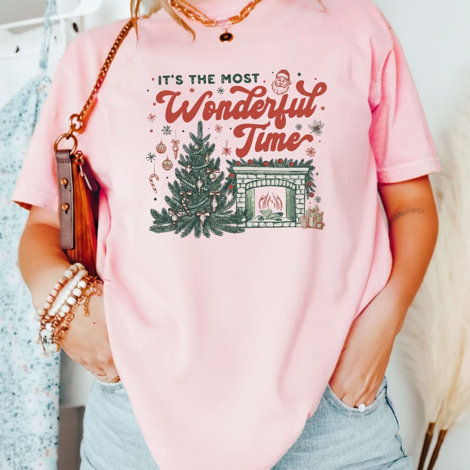 It’s The Most Wonderful Time T-Shirt - Christmas Holiday Tee - Festive Graphic Shirt for Adults