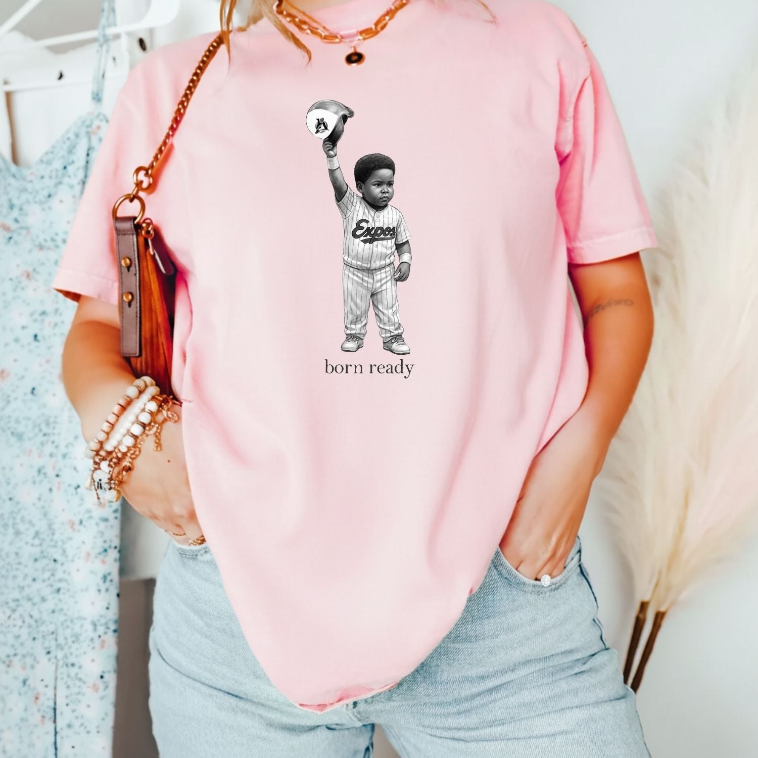 Vintage Born Ready Vladdy Jr T-Shirt – Baseball-Inspired Athletic Graphic Tee