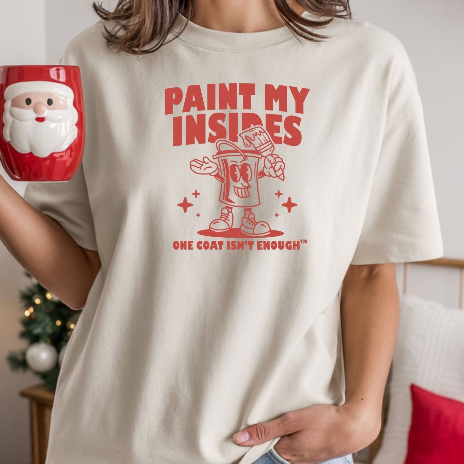 Retro Paint Can Mascot T-Shirt - Funny Art Graphic Tee - Extra Drip Edition Shirt