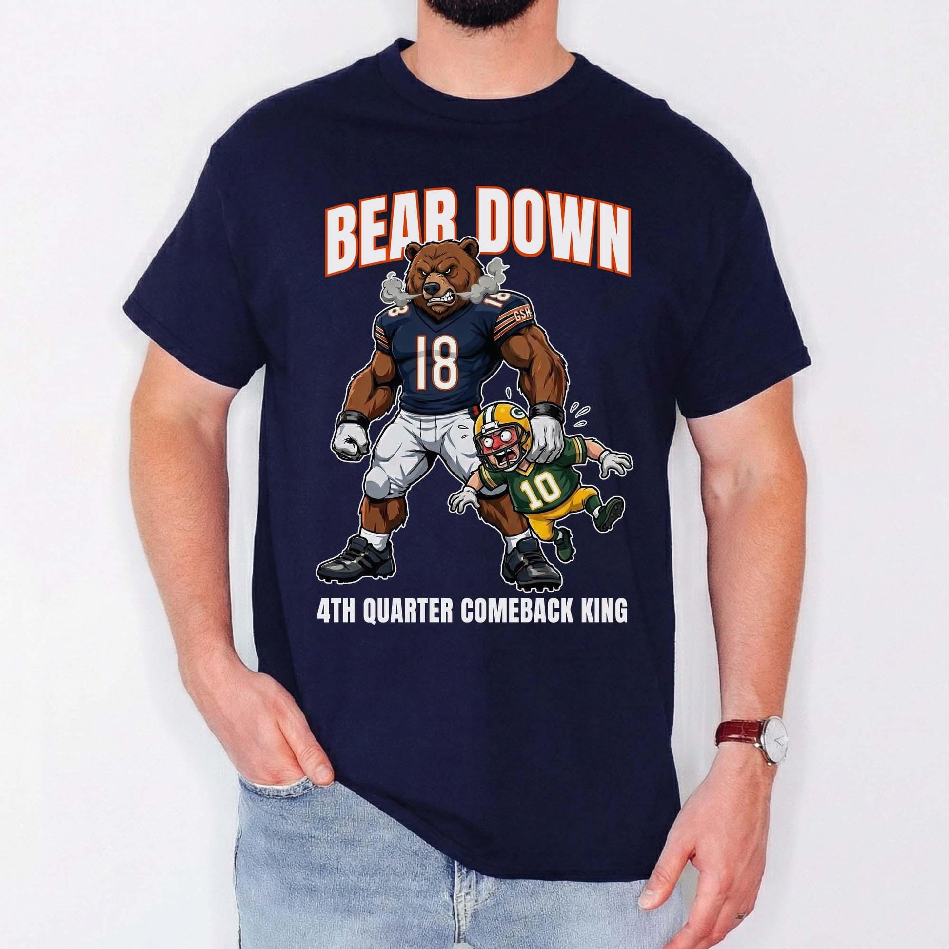 4th Quarter Comeback King Football Sweatshirt – Vintage Fan Graphic Crewneck