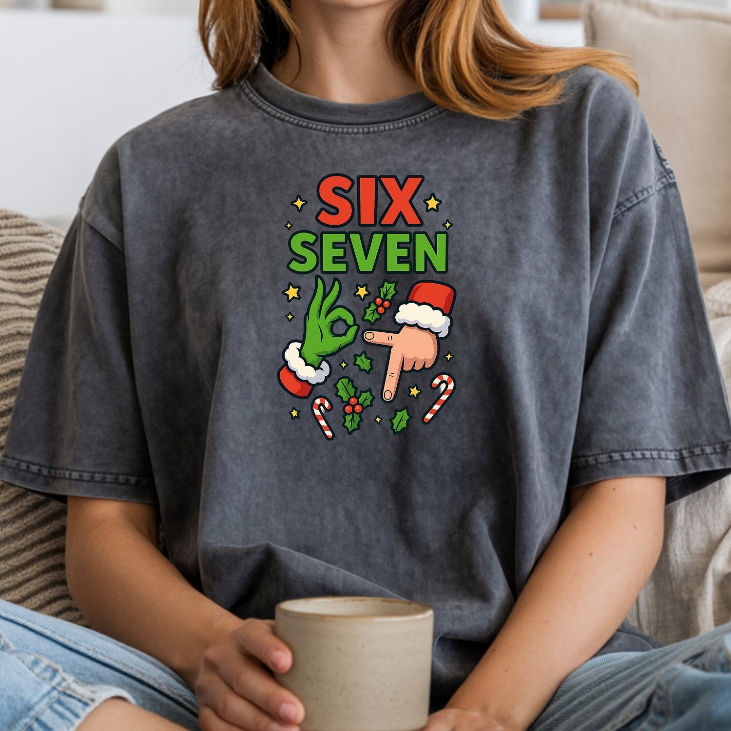 Santa Meme T-Shirt – Six Seven Holiday Humor Graphic Tee