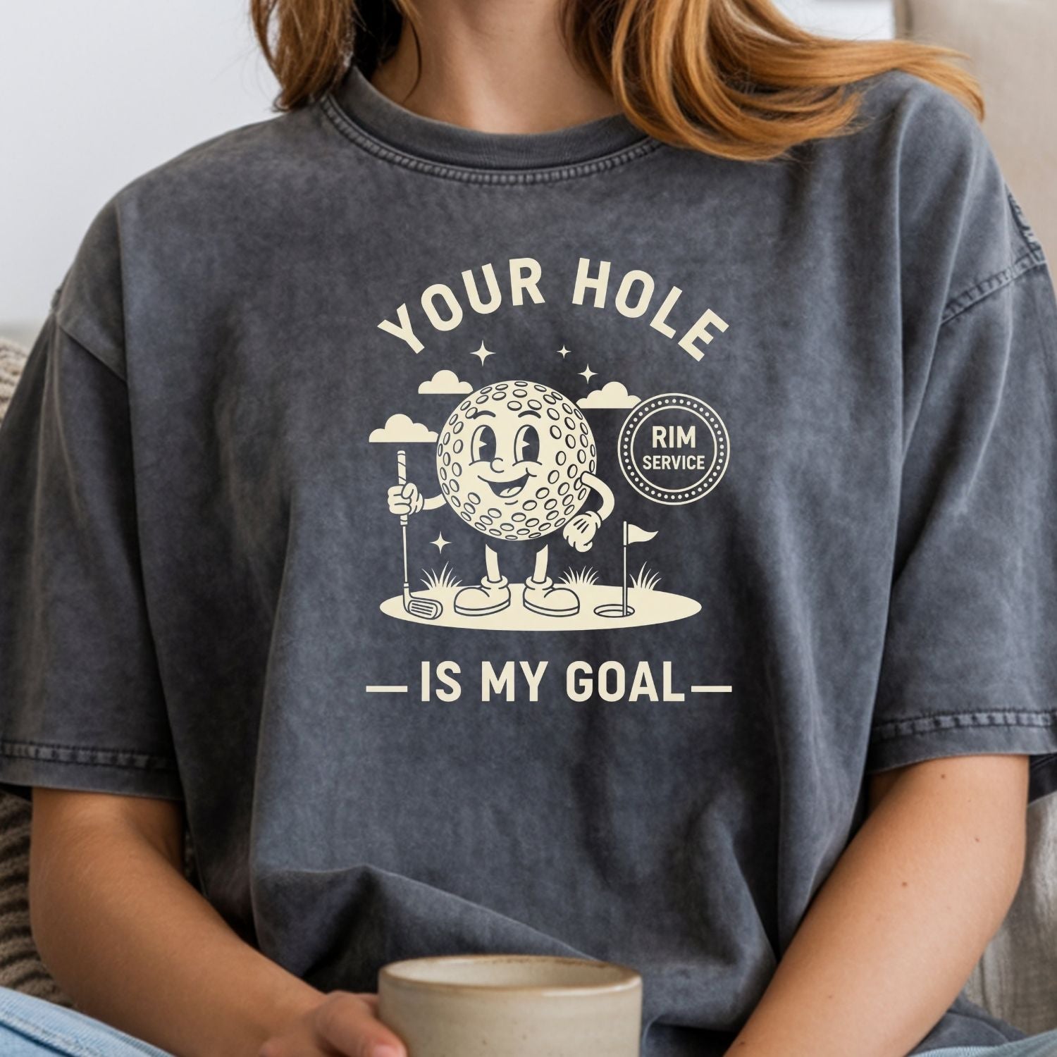 Funny Your Hole is My Goal T-Shirt - Inappropriate Humor Tee - Golf Gift Shirt for Men and Women