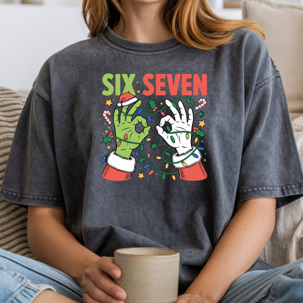 Funny Six Seven Shirt – Christmas Meme Humor Tee