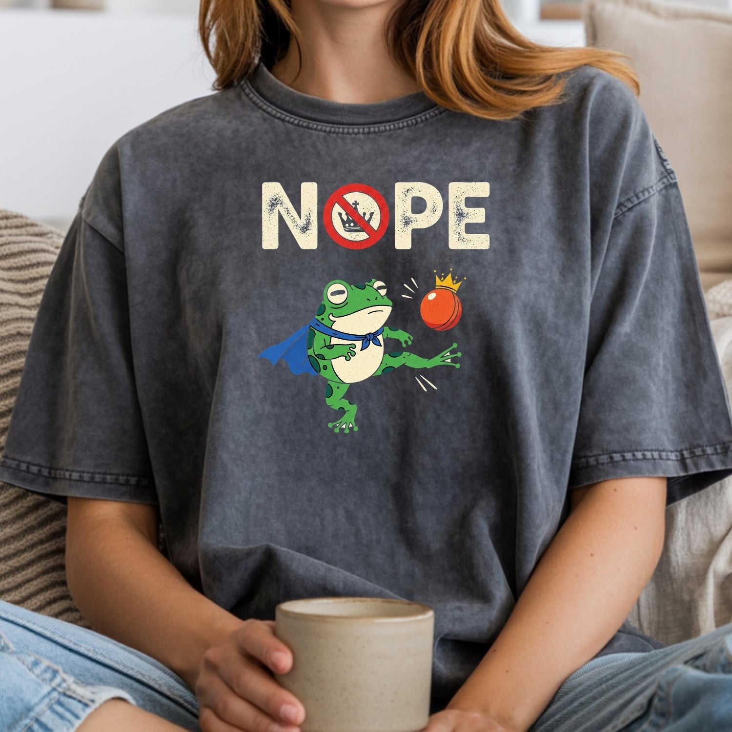 Portland Frog NOPE Meme Tee – Funny Rebellious Unisex Graphic Shirt