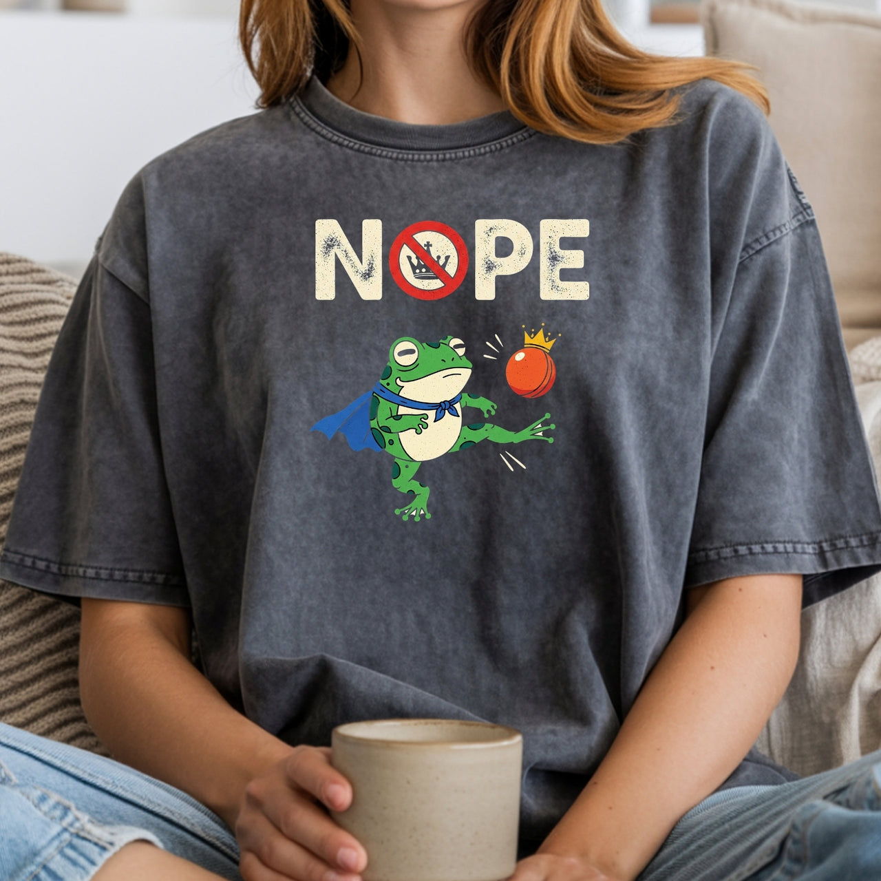 Portland Frog NOPE Meme Tee – Funny Rebellious Unisex Graphic Shirt
