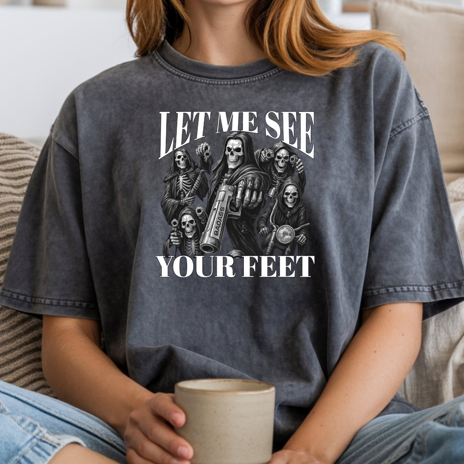 Let Me See Your Feet T-Shirt – Funny Awkward Meme Tee – Silly Internet Humor
