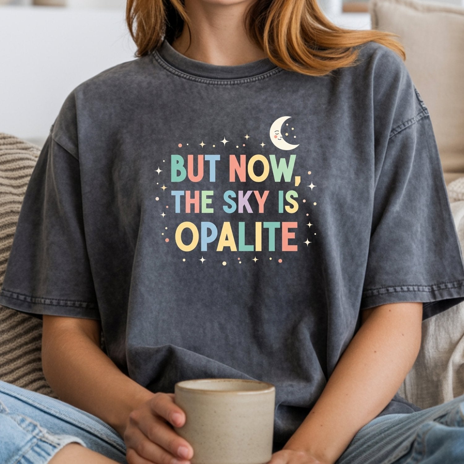 Opalite Showgirl Graphic Tee – Poetic Romantic Pastel Shirt