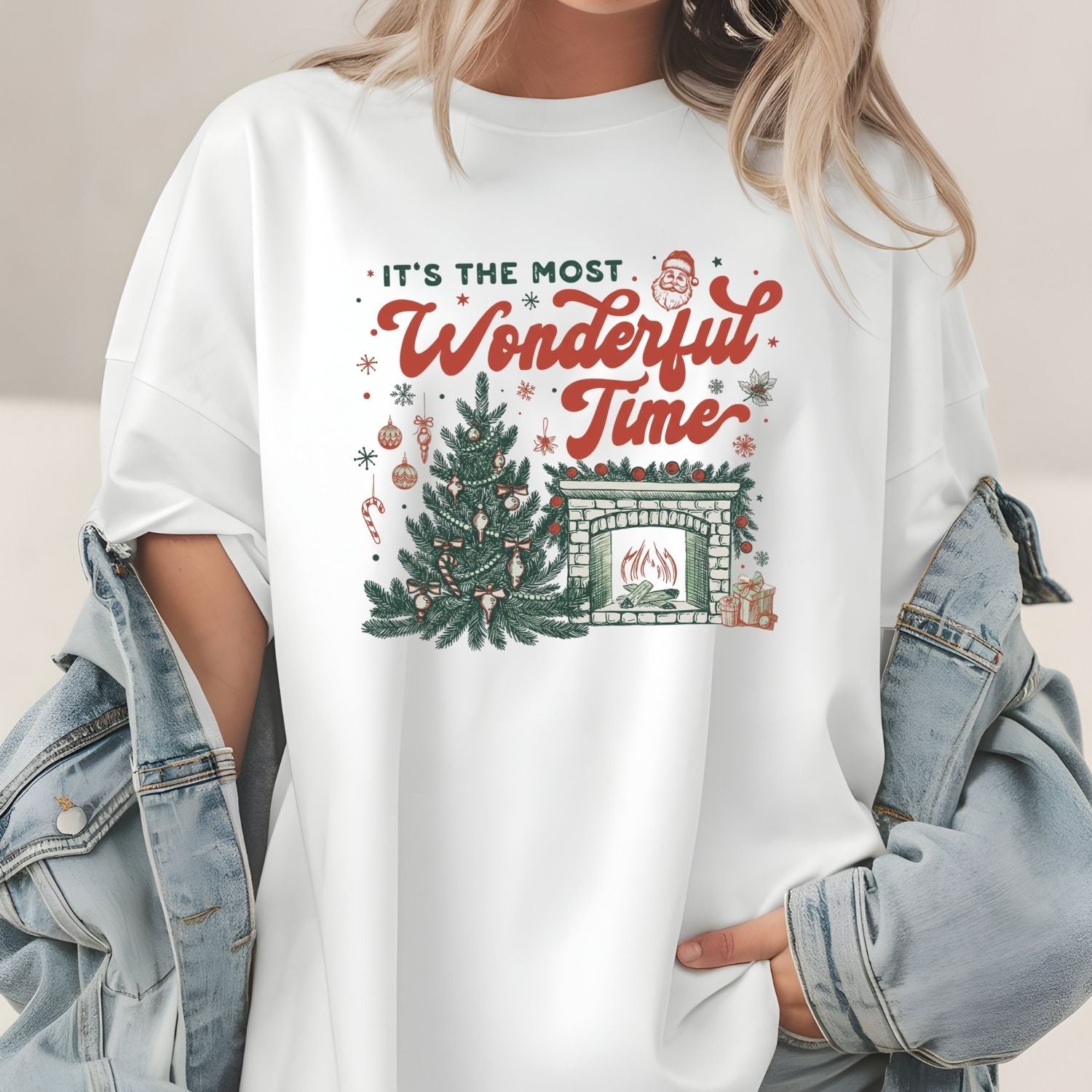 It’s The Most Wonderful Time T-Shirt - Christmas Holiday Tee - Festive Graphic Shirt for Adults
