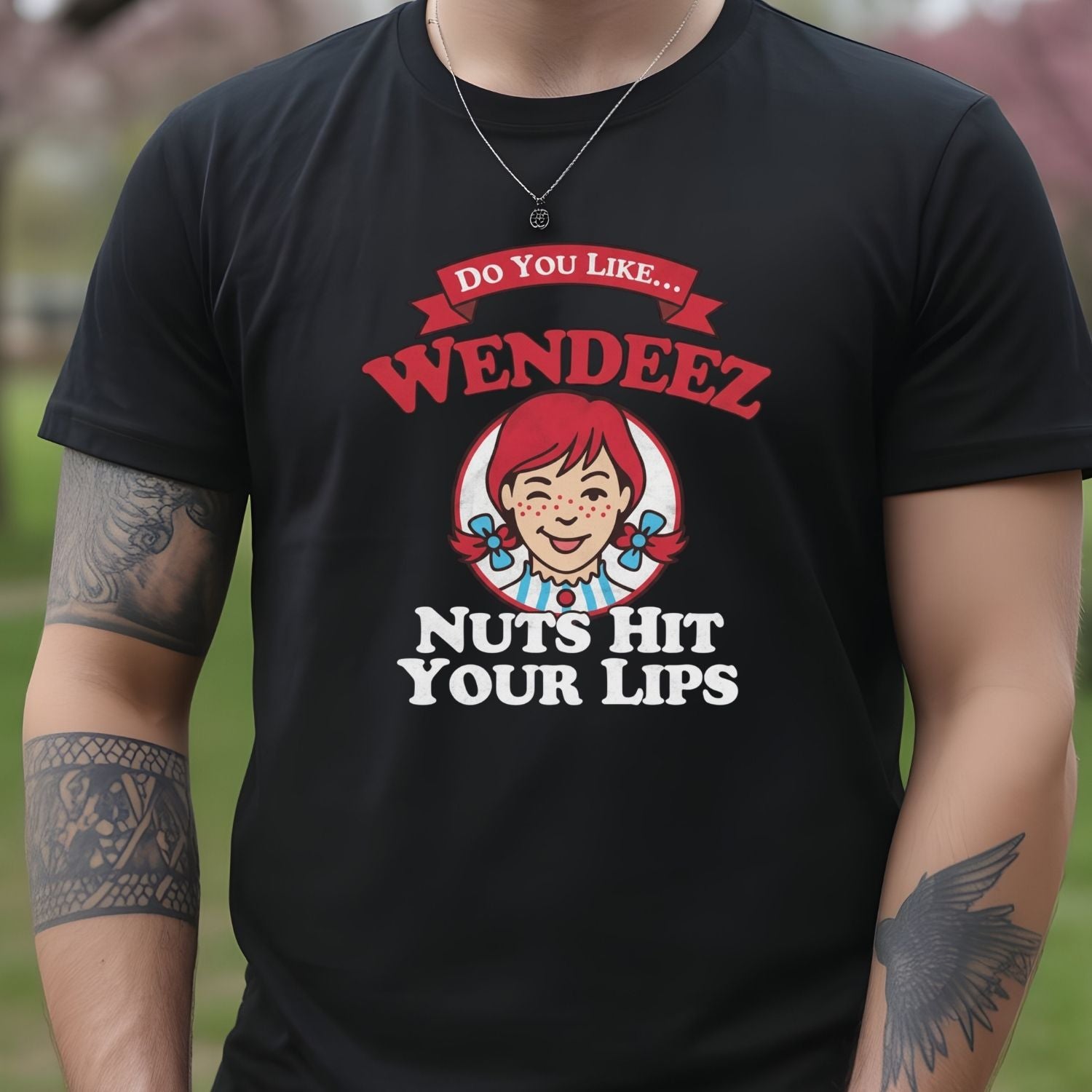 Wendeez Nuts Hit Your Lips Funny Retro Meme Shirt – Cheeky Humor Tee, Embarrassing Joke Gift for Adults