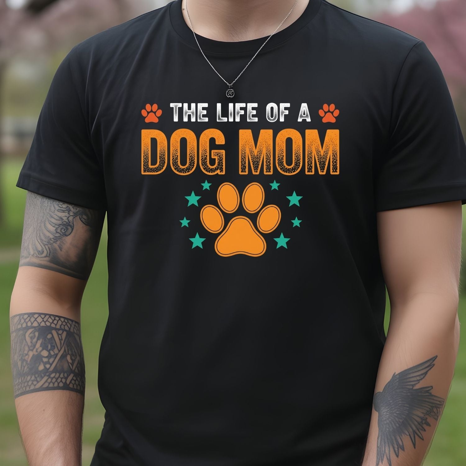 The Life of a Dog Mom Shirt - Dog Mom Showgirl Tee - Cute Dog Mama Graphic T-Shirt