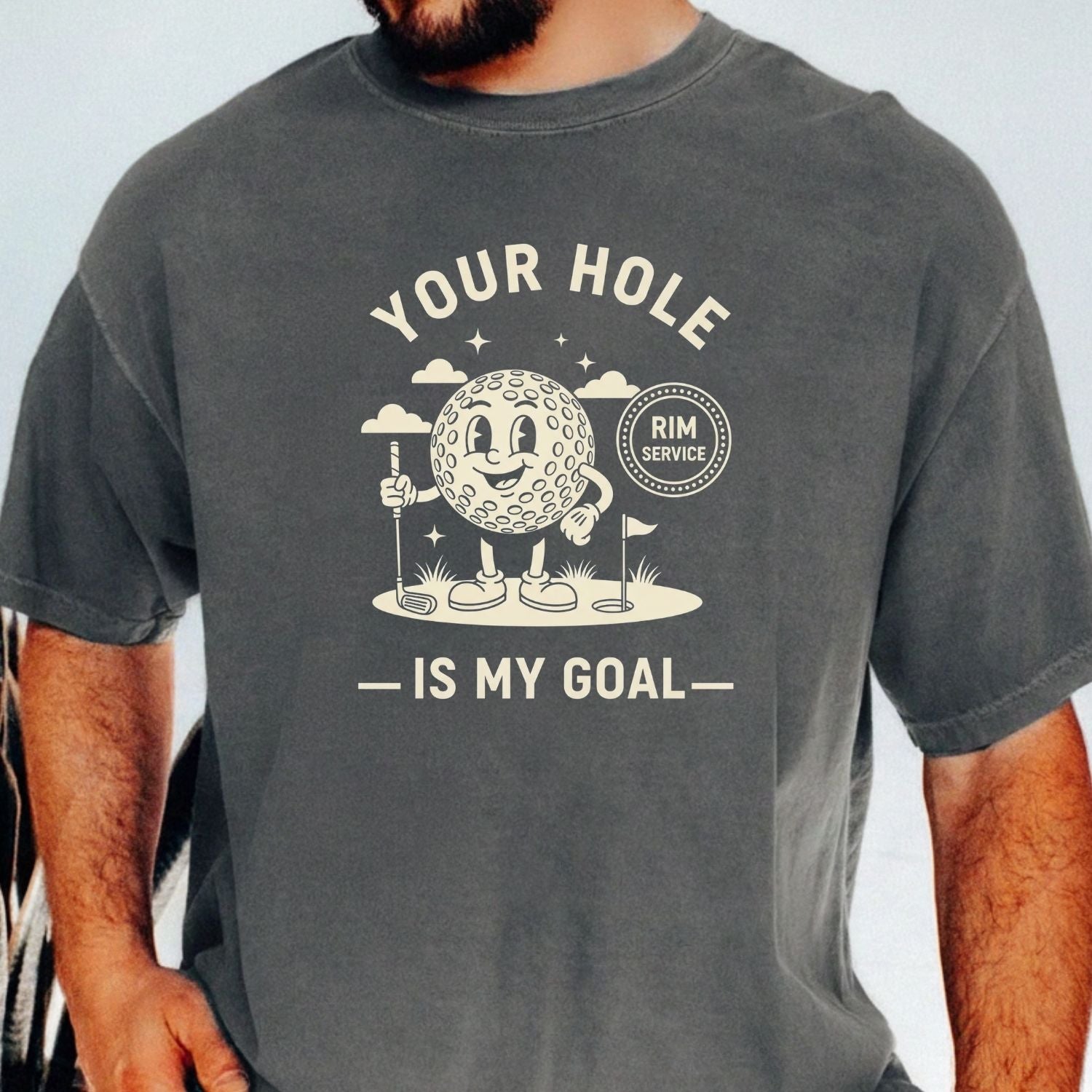 Funny Your Hole is My Goal T-Shirt - Inappropriate Humor Tee - Golf Gift Shirt for Men and Women