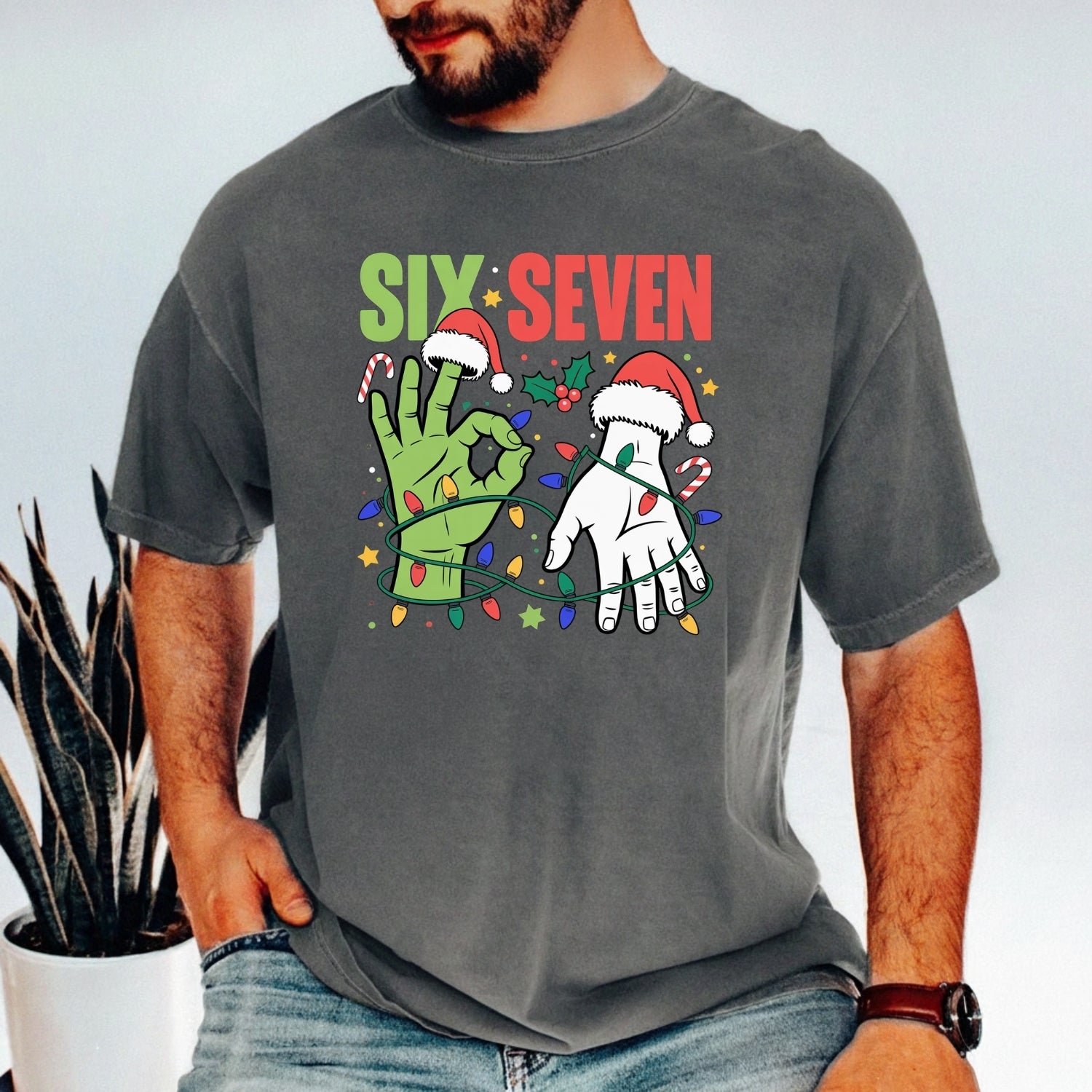 6 7 Christmas Shirt – Funny Santa Meme Holiday Tee