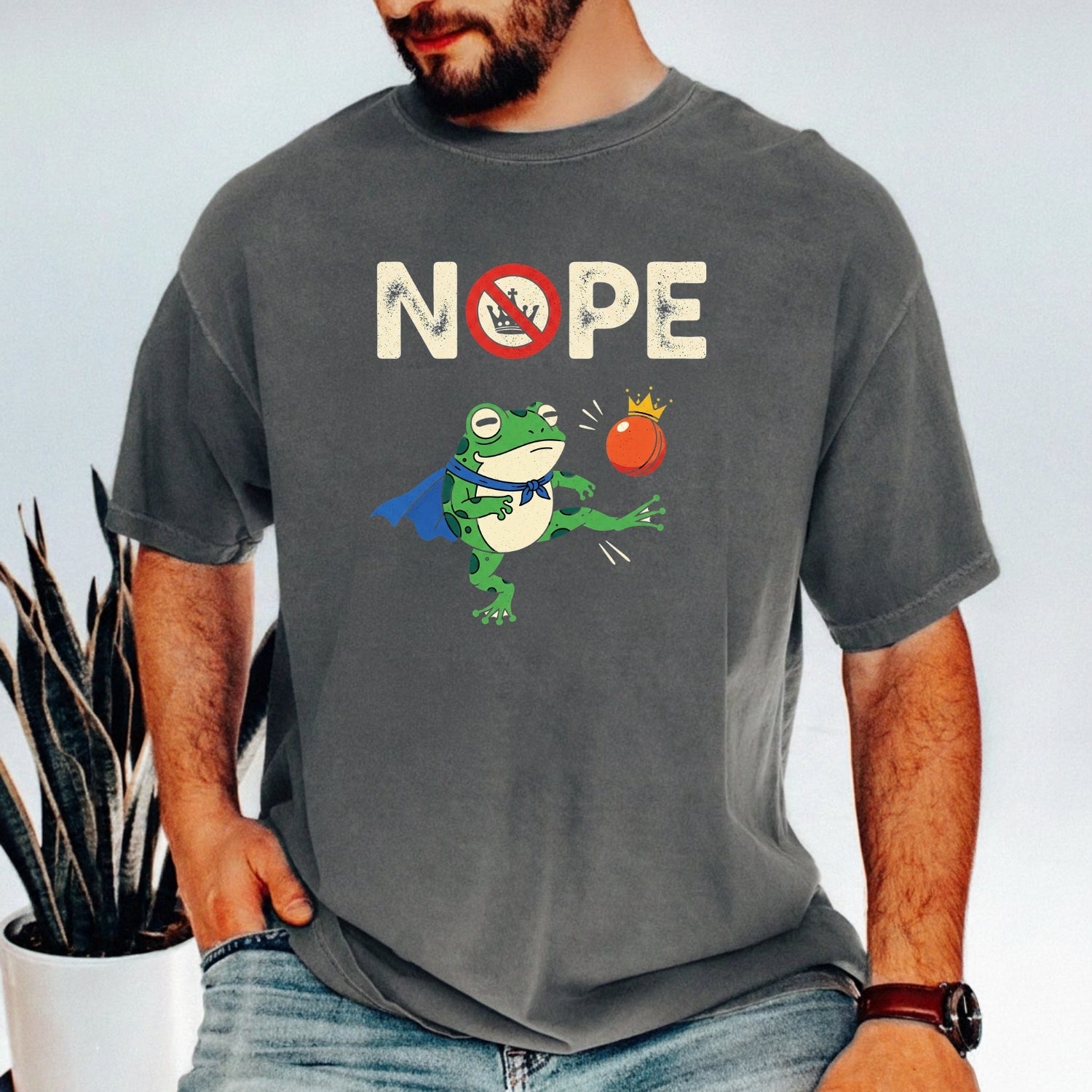 Portland Frog NOPE Meme Tee – Funny Rebellious Unisex Graphic Shirt