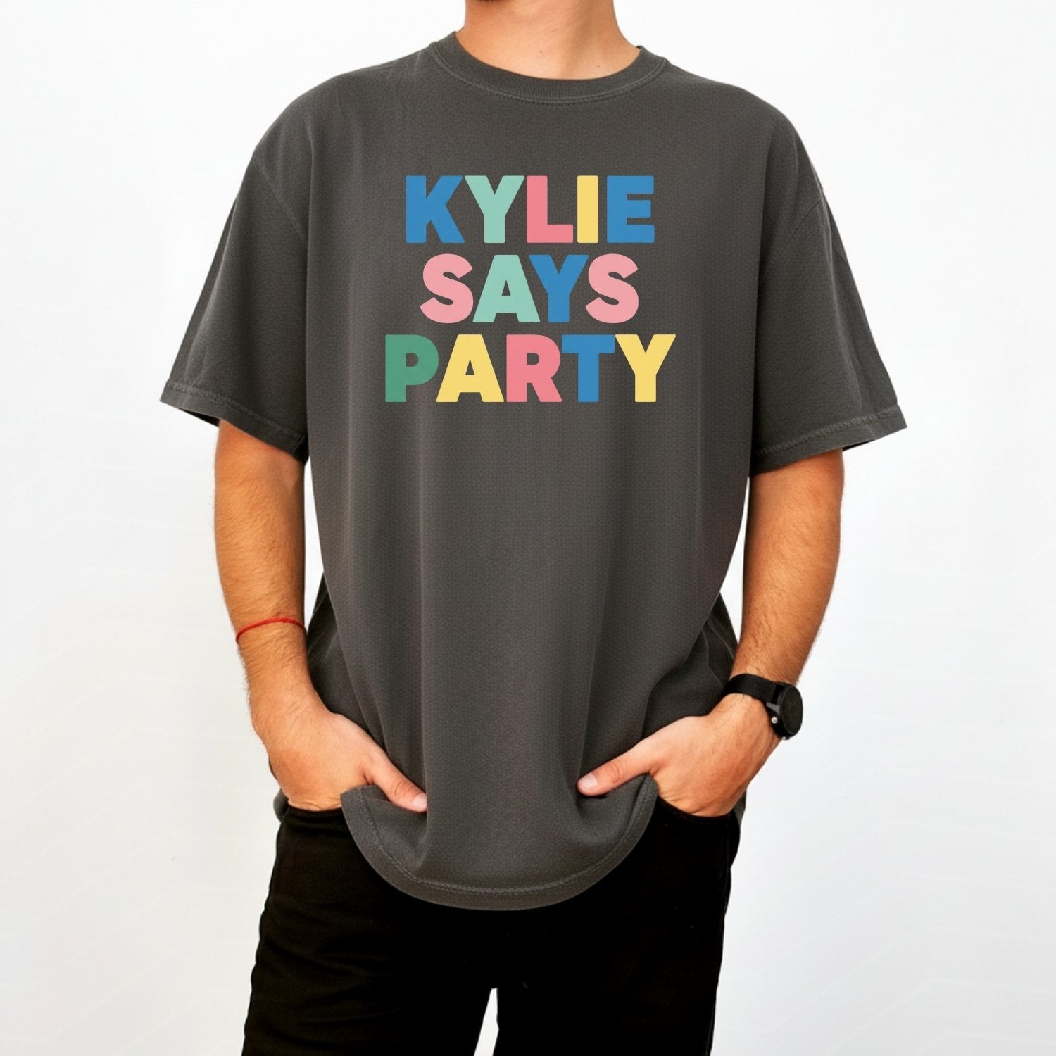 Kylie Says Party Shirt – Retro Disco Pop-Inspired Graphic Tee