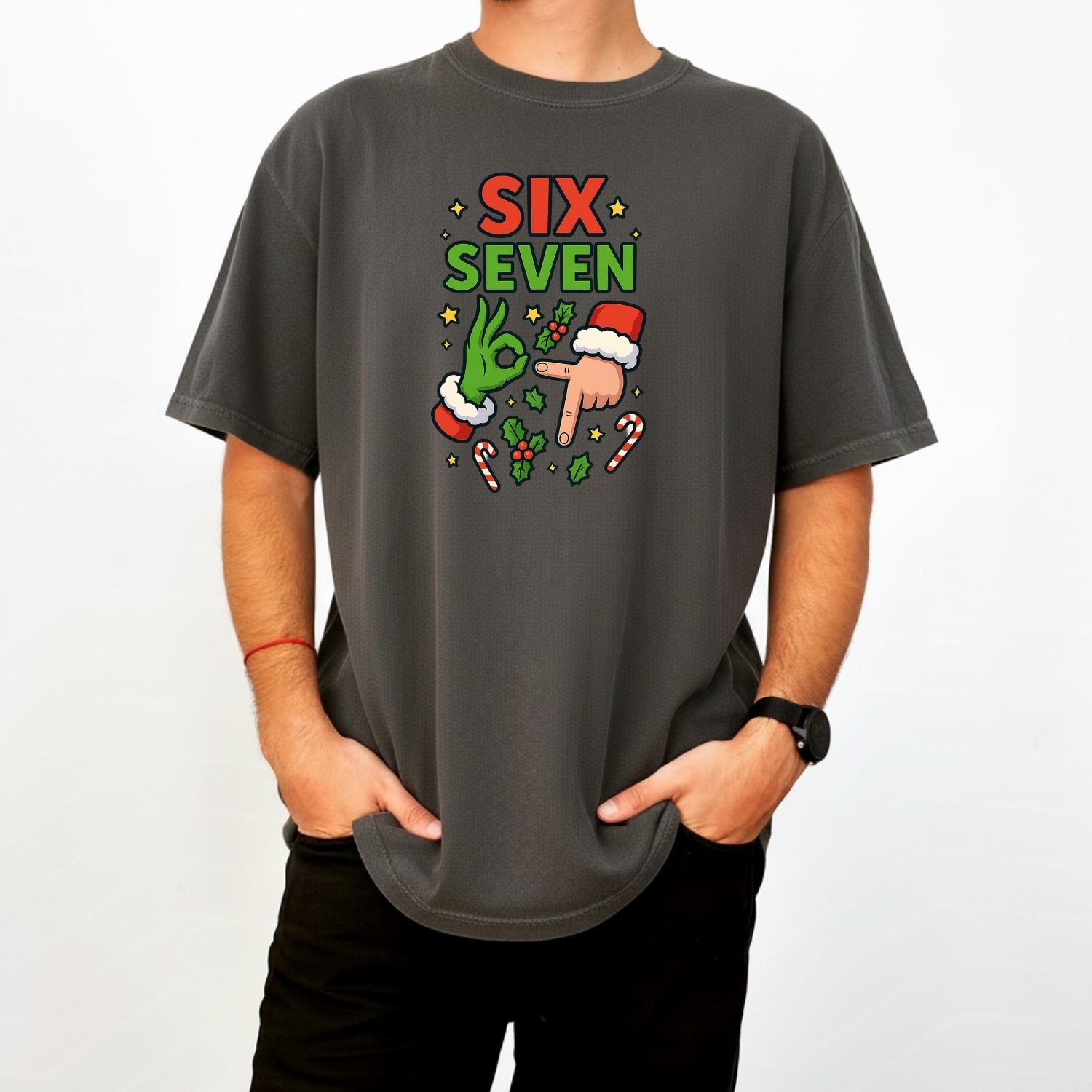 Santa Meme T-Shirt – Six Seven Holiday Humor Graphic Tee