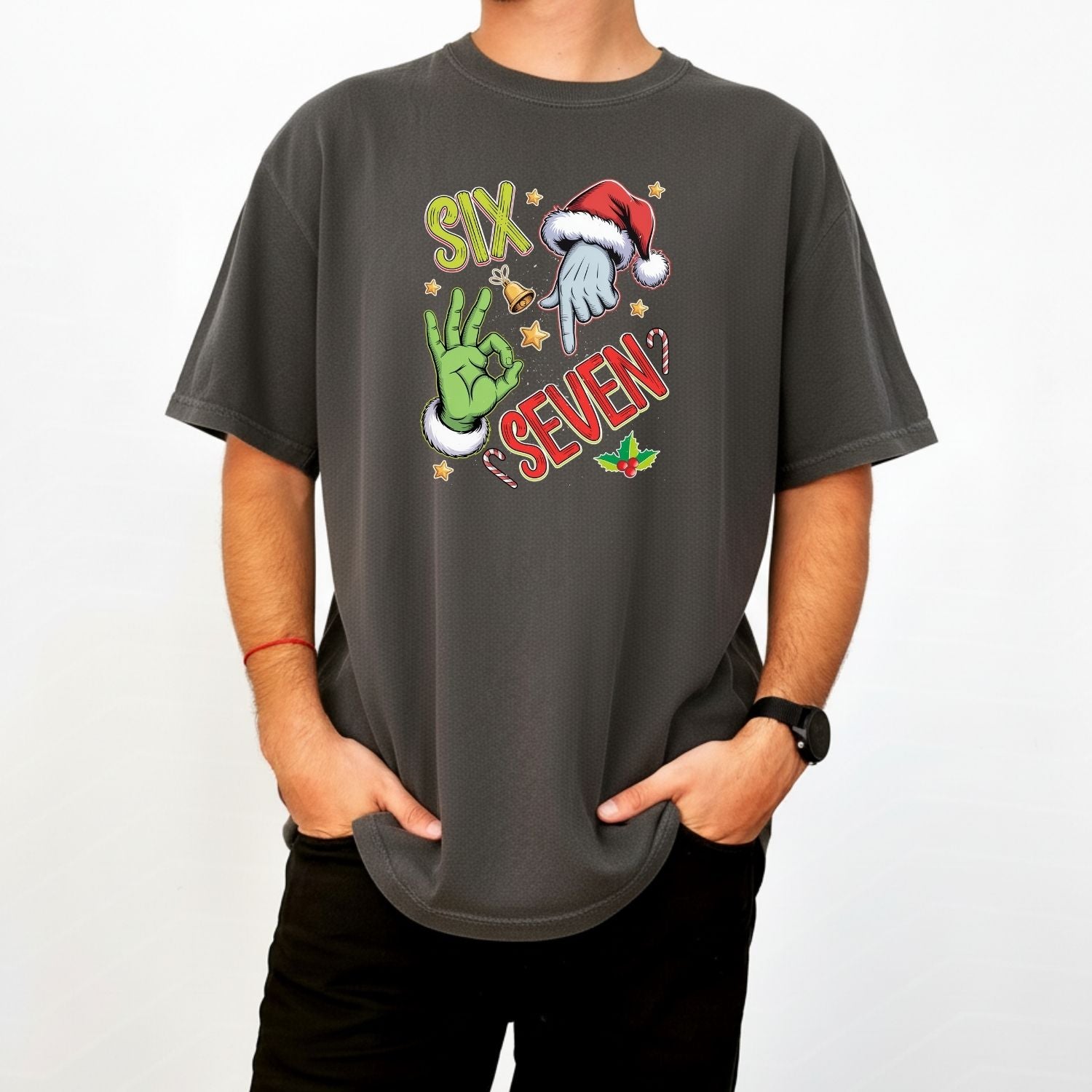 6 7 Christmas T-Shirt – Funny Santa Meme Holiday Tee