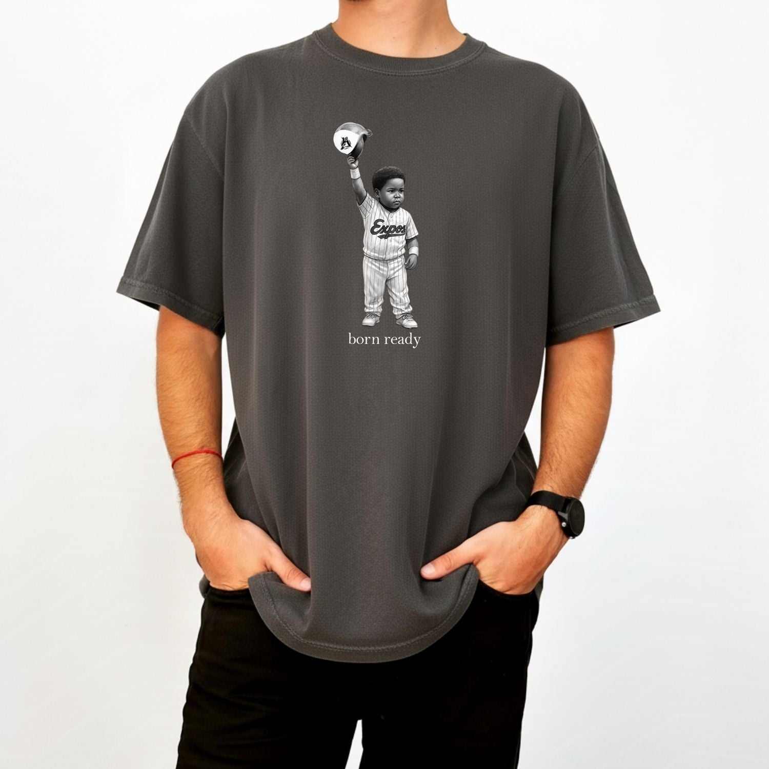 Born Ready Unisex Tee – Athletic Spirit Baseball Graphic Shirt