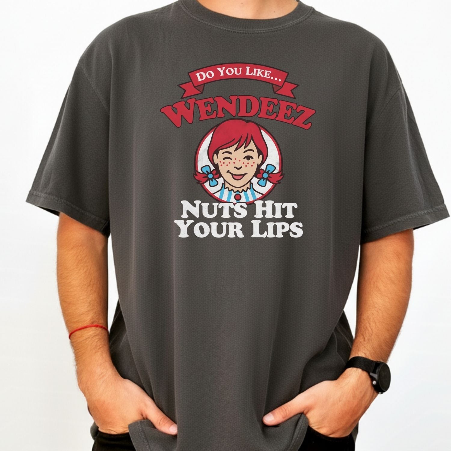 Wendeez Nuts Hit Your Lips Funny Retro Meme Shirt – Cheeky Humor Tee, Embarrassing Joke Gift for Adults