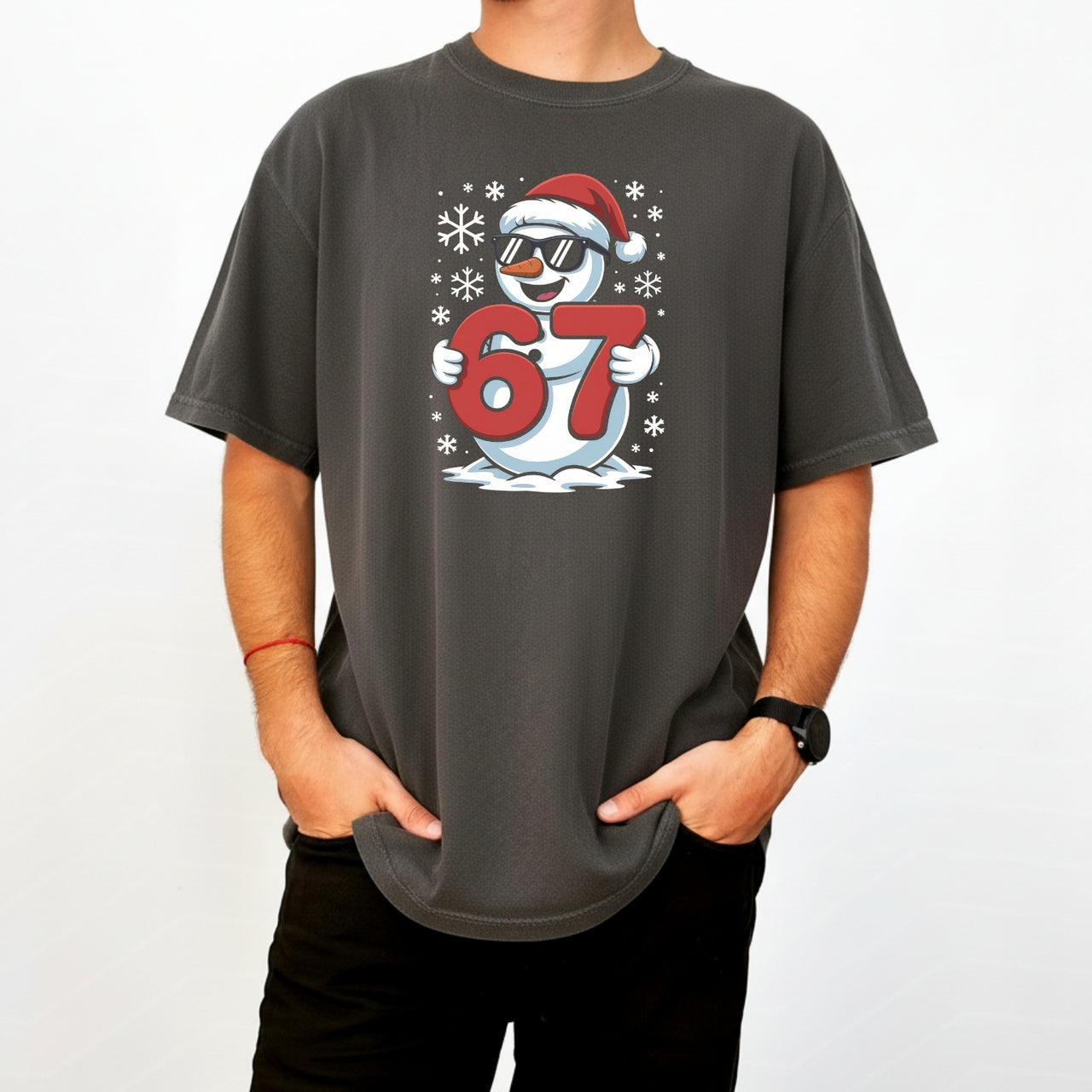 Funny Snowman Six Seven T-Shirt – Christmas Meme Graphic Tee.png