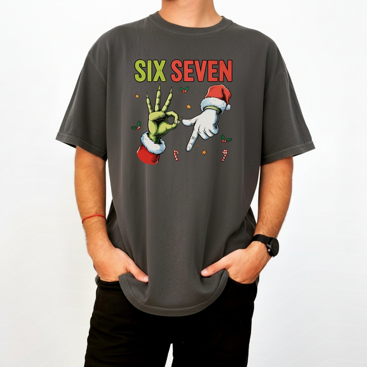 Six Seven Christmas Shirt – Funny Holiday Meme Graphic Tee